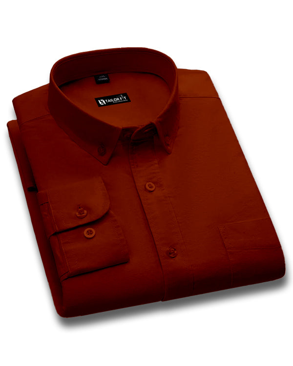 Men’s Maroon Cotton Shirt – Timeless Look for Office or Casual Outfits NF