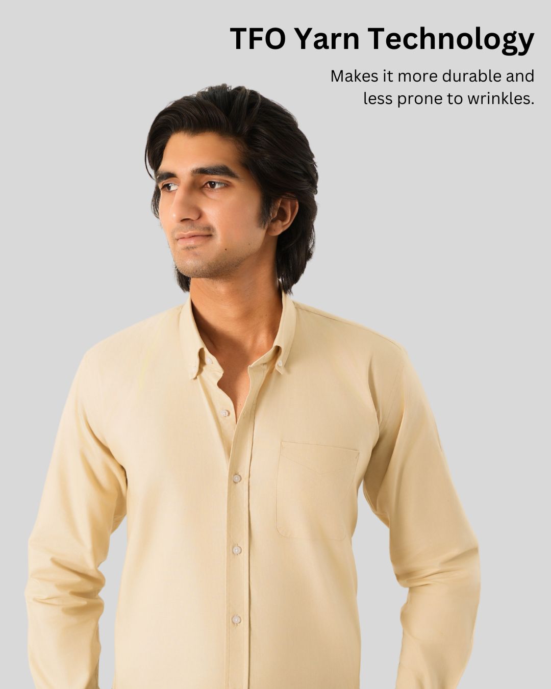 Premium Cotton Blend Solid Shirts (Light beige Soft, Neutral Shade)