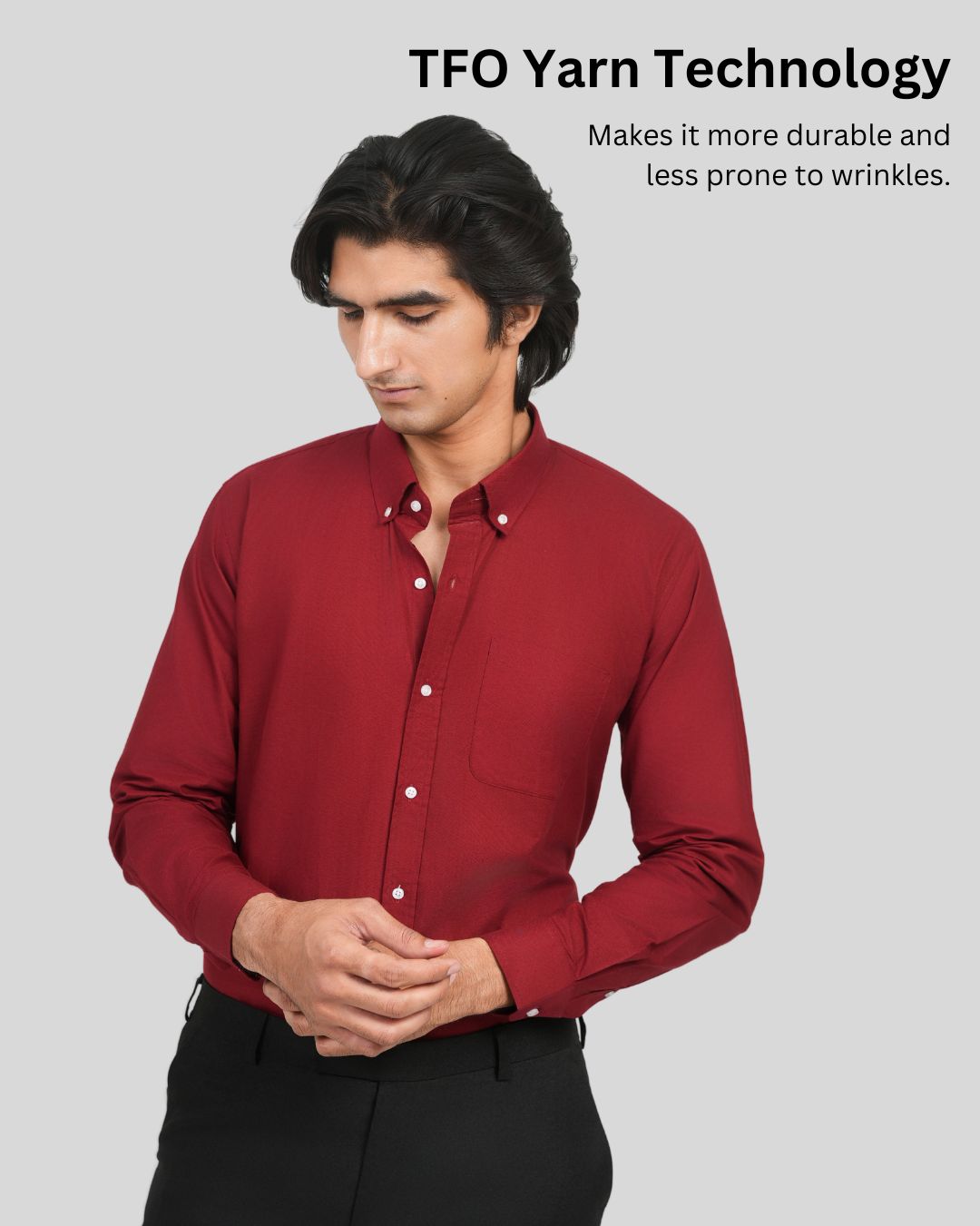 Premium Cotton Blend Solid Shirts (Wine Red - Giving a Classy yet Confident Look)