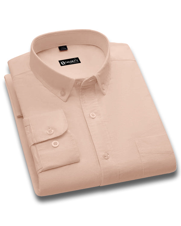 Men’s Rose Gold Cotton Shirt – Timeless Look for Office or Casual Outfits NF