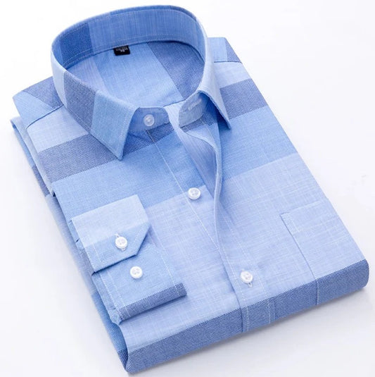 Man Regular fit Sky Check Cotton Shirts