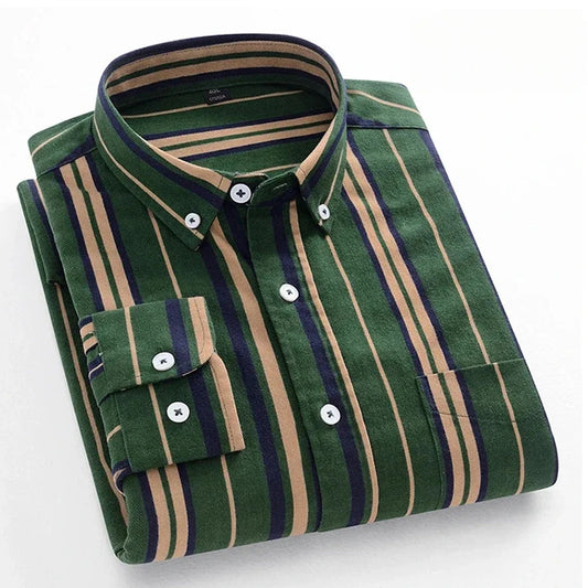 Man regular fit Full Sleeve Stripe Formal Shirt