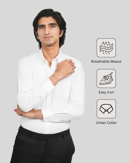 Premium North Face Solid Shirts (White)