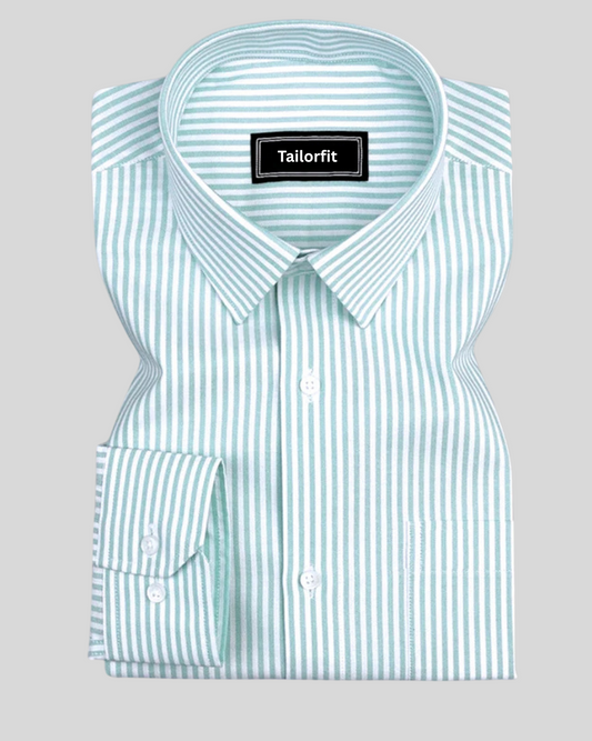 Pista Stripe Oxford Premium Cotton Shirt For Men