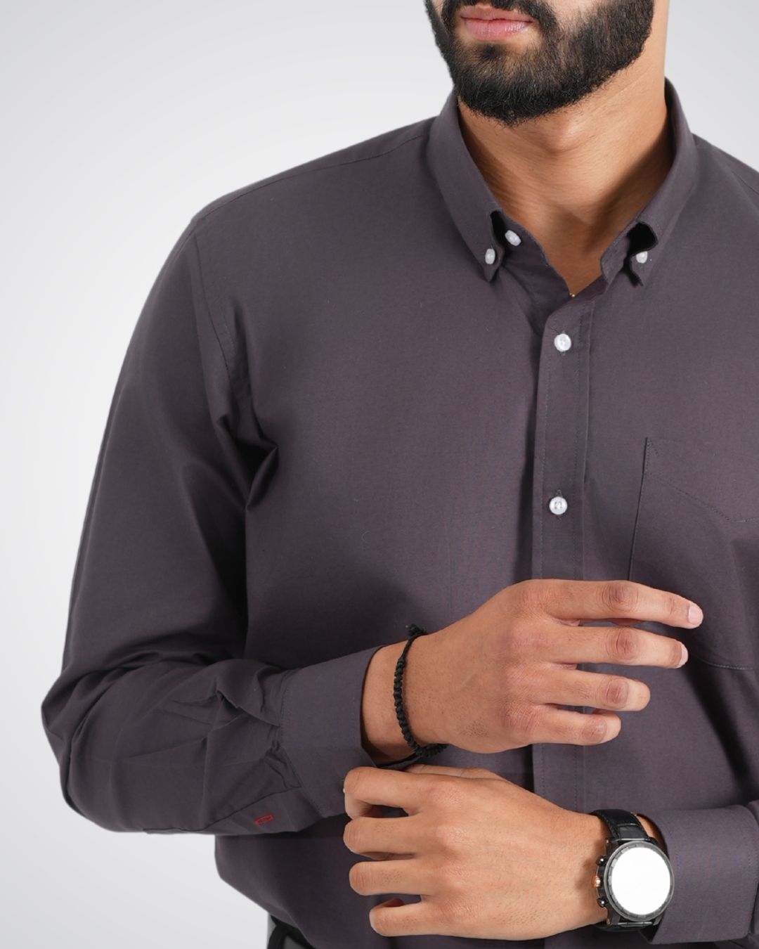 Men’s Charcoal Grey Shirt – Modern Look for Work or Social Occasions