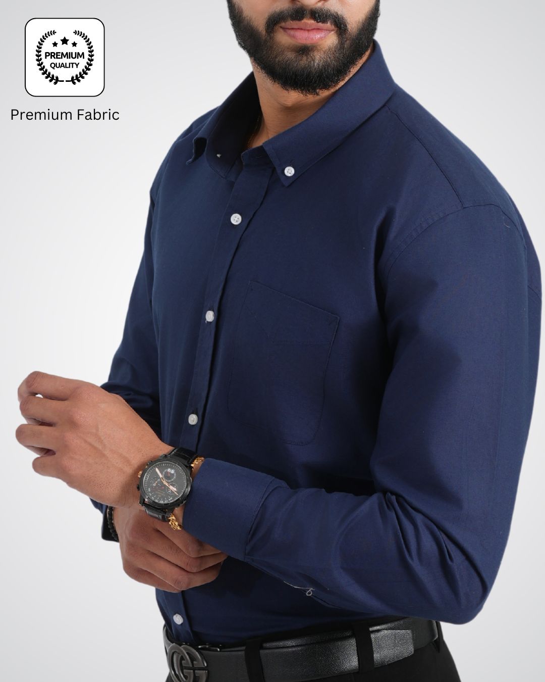 Men’s Navy Blue Shirt – Perfect for Work, Meetings, or Evenings