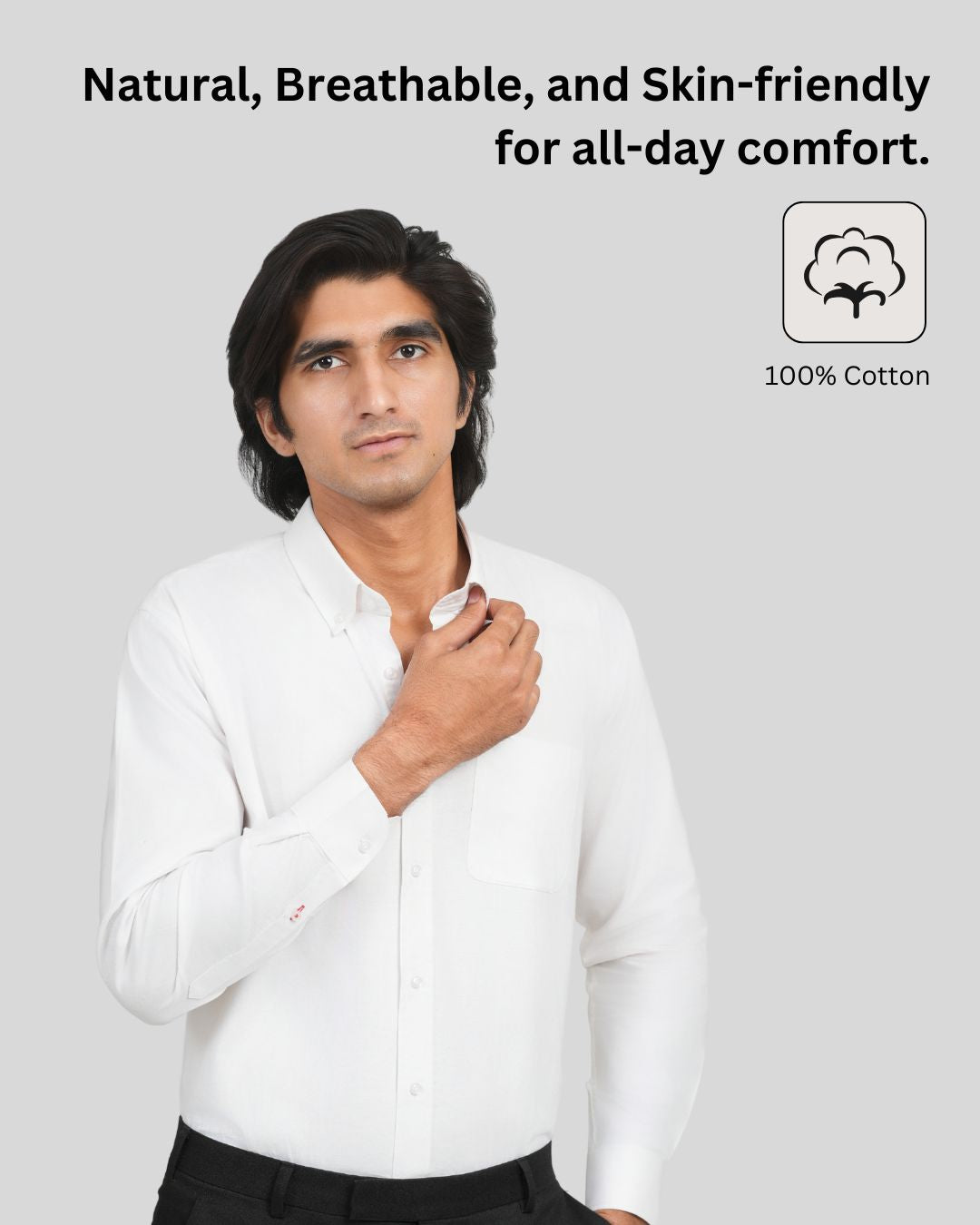 Premium North Face Solid Shirts (White)