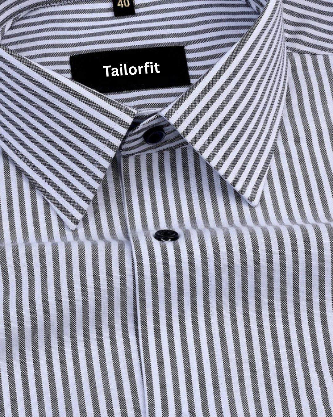 Black Stripe Oxford Premium Cotton Shirt For Men