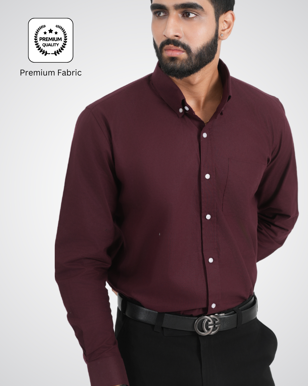 Men’s Maroon Shirt – Bold & Stylish for Formal or Casual Wear