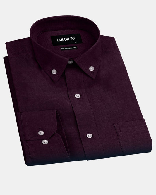 Supreme London Cotton Shirt  - Purple Winewood