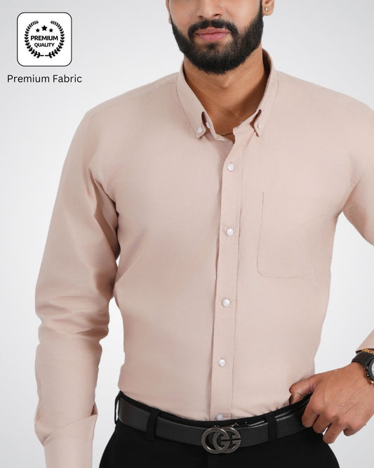 Men’s Light Beige Shirt – Soft Neutral for Casual or Semi-Formal Look