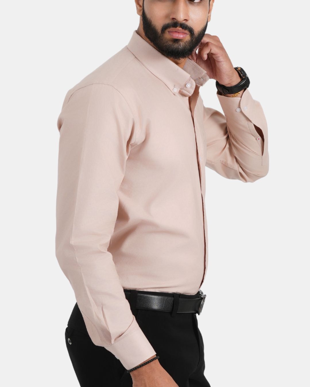 Men’s Light Beige Shirt – Soft Neutral for Casual or Semi-Formal Look