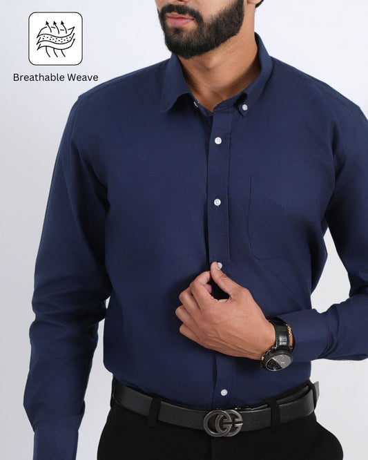 Men’s Navy Blue Shirt – Perfect for Work, Meetings, or Evenings