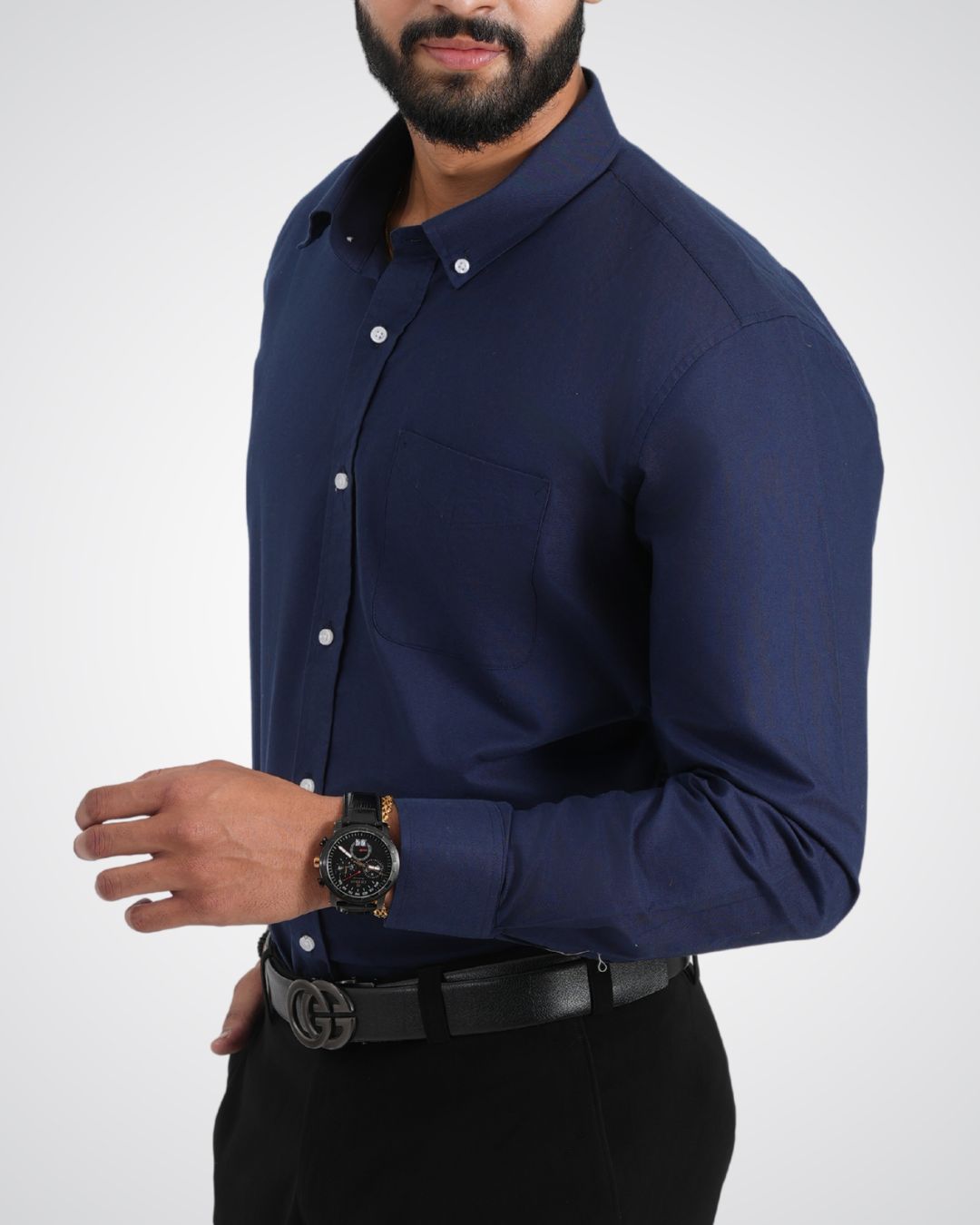 Men’s Navy Blue Shirt – Perfect for Work, Meetings, or Evenings