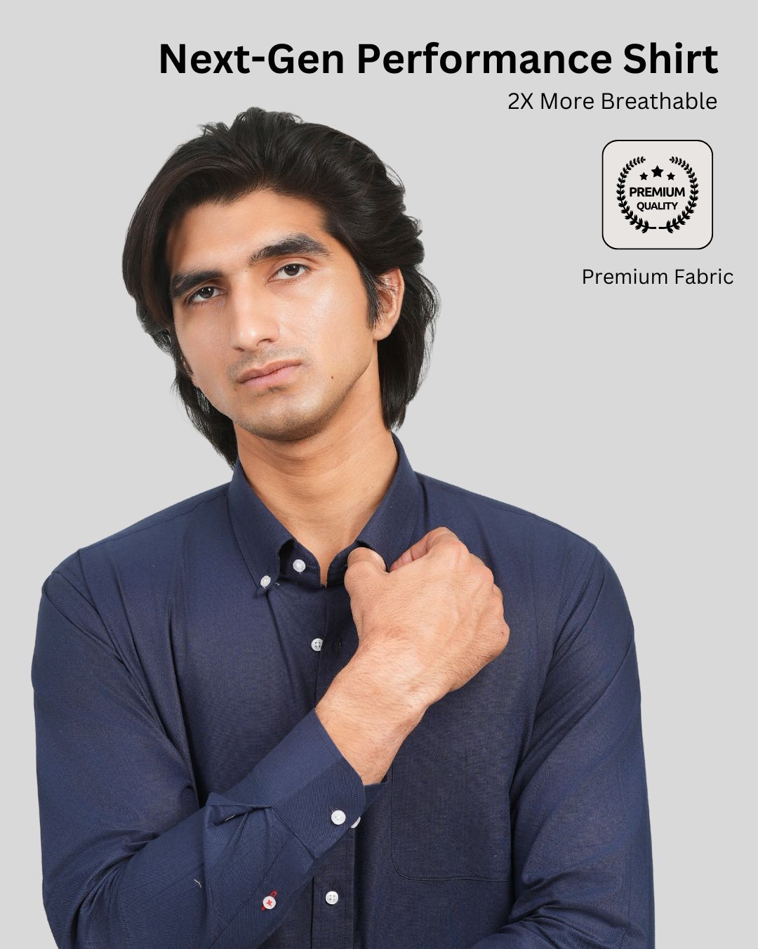 Premium Cotton Blend Solid Shirts (Navy Blue Classic and versatile shade)