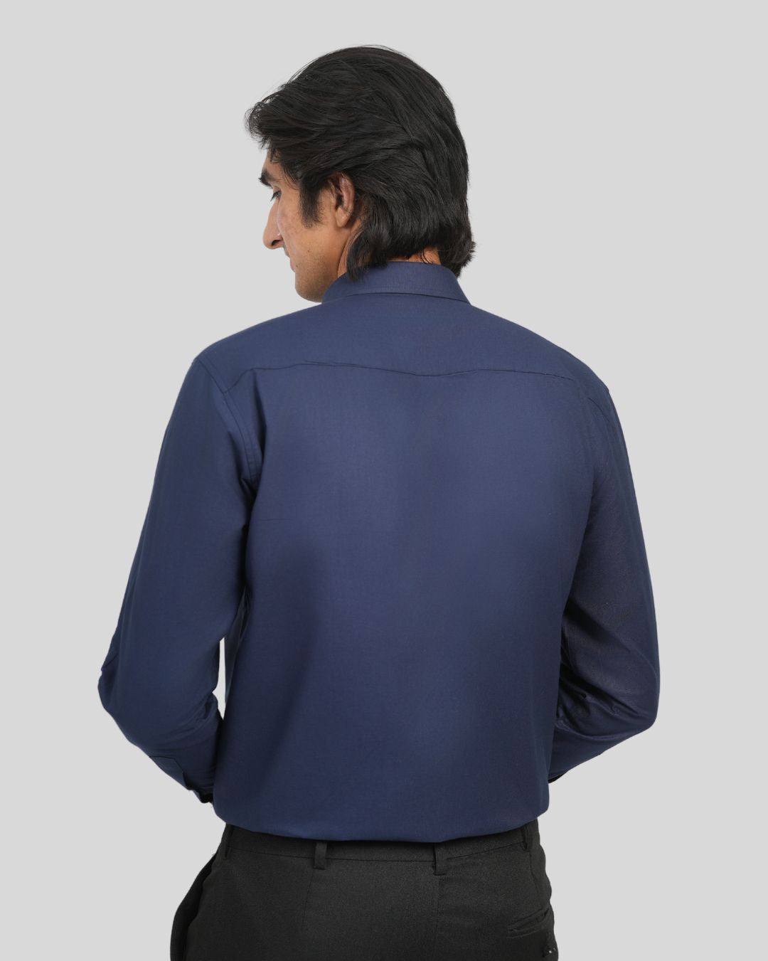 Premium Cotton Blend Solid Shirts (Navy Blue Classic and versatile shade)