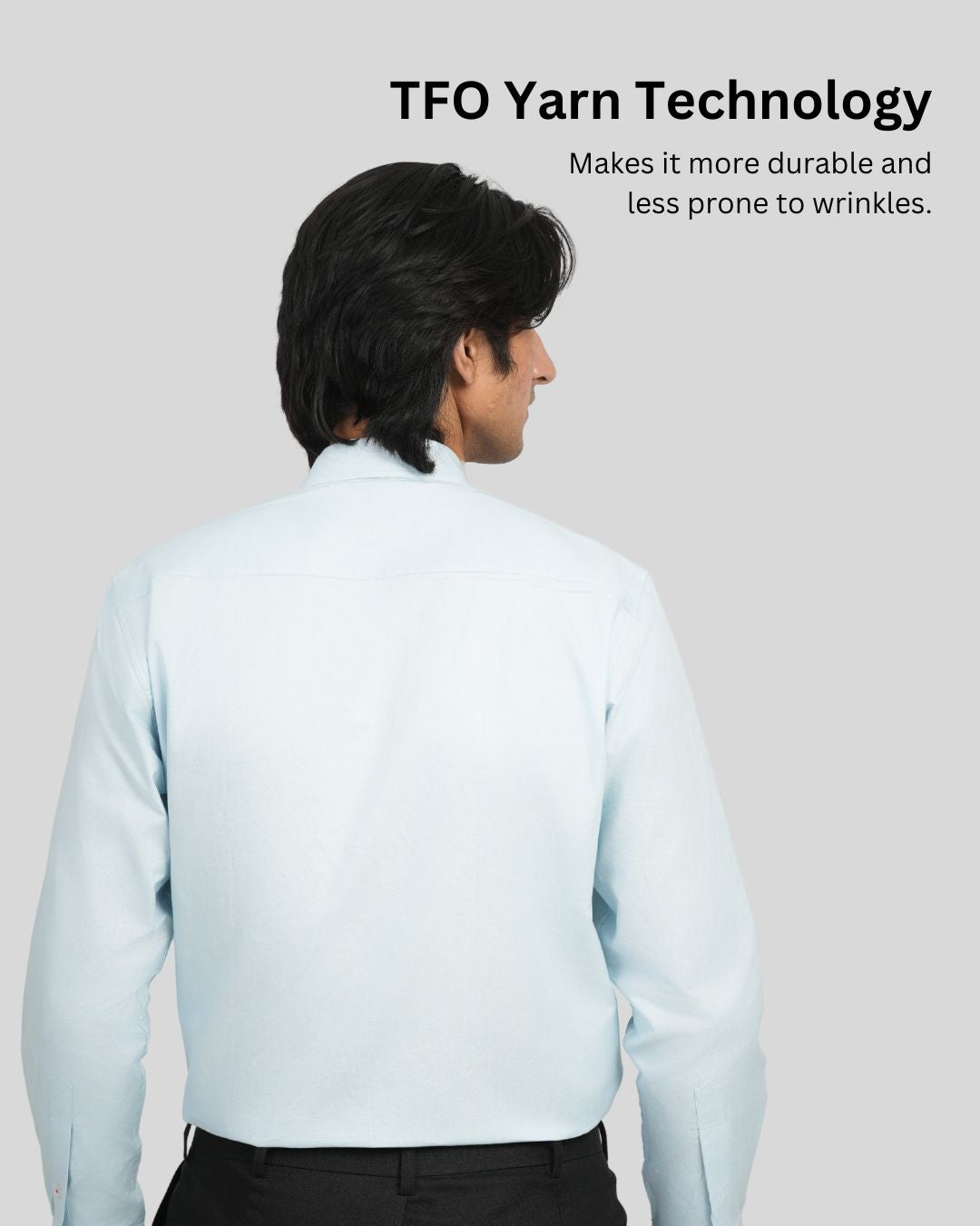 Premium Cotton Blend Solid Shirts (Light Blue Soft, Fresh & breathable vibe)