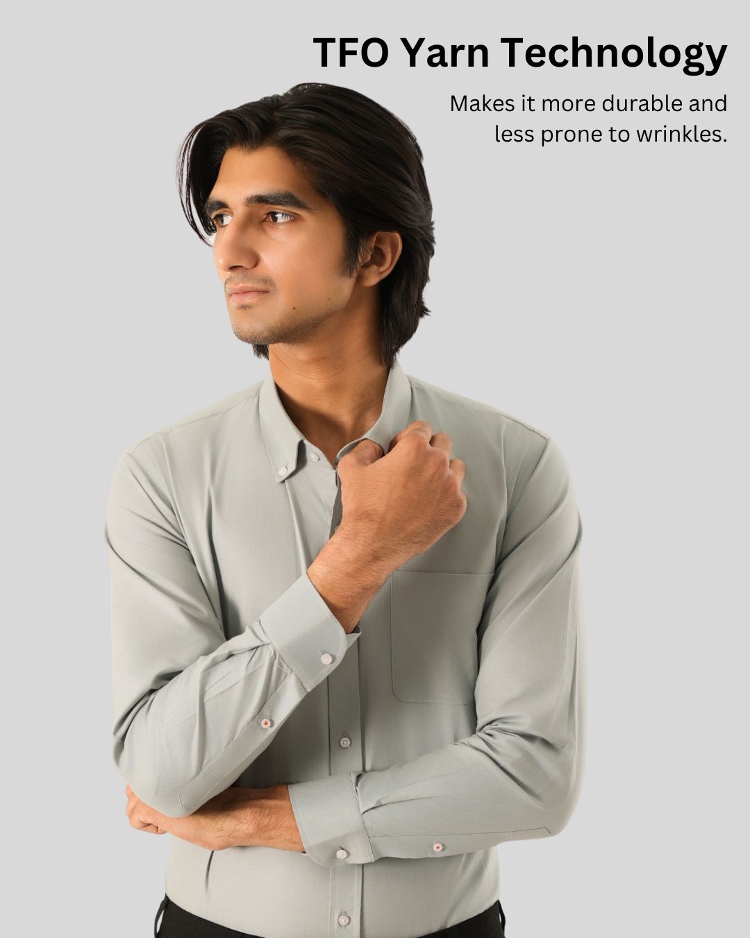 Premium Cotton Blend Solid Shirts (Light Sage Green - Muted, Elegant Green Tone)