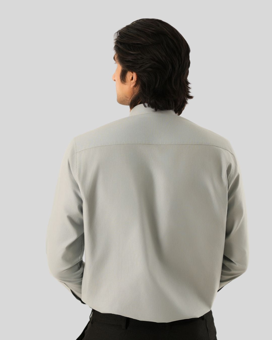 Premium Cotton Blend Solid Shirts (Light Sage Green - Muted, Elegant Green Tone)