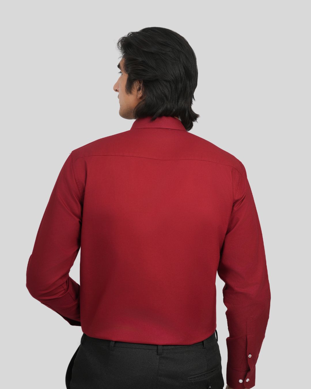 Premium Cotton Blend Solid Shirts (Wine Red - Giving a Classy yet Confident Look)