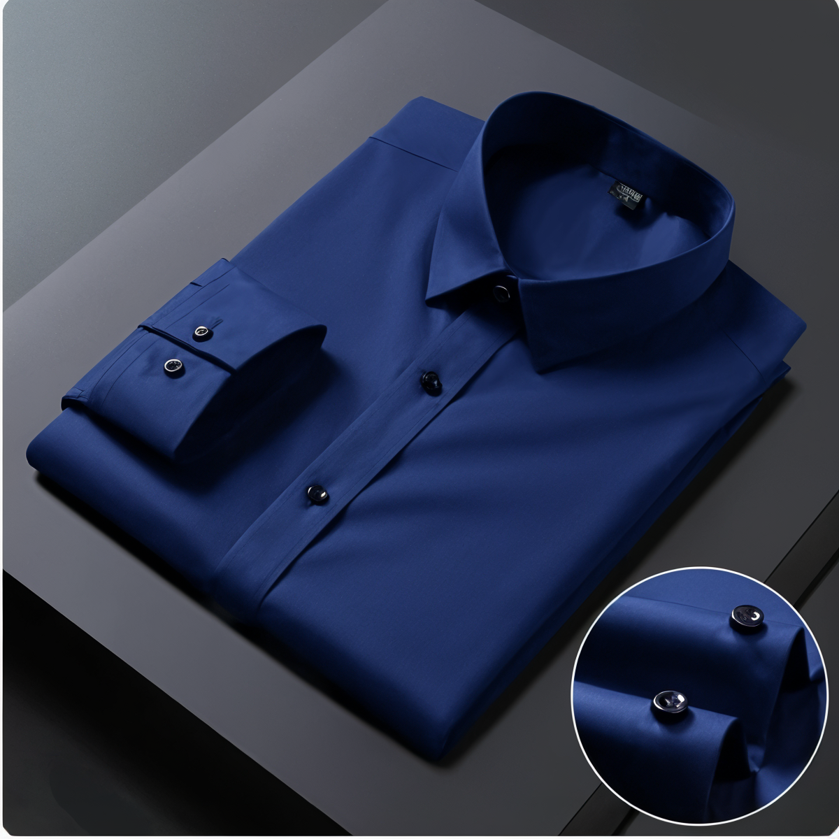 Pack of 2 Premium Cotton Solid Shirt for Man (Navy Blue, White)